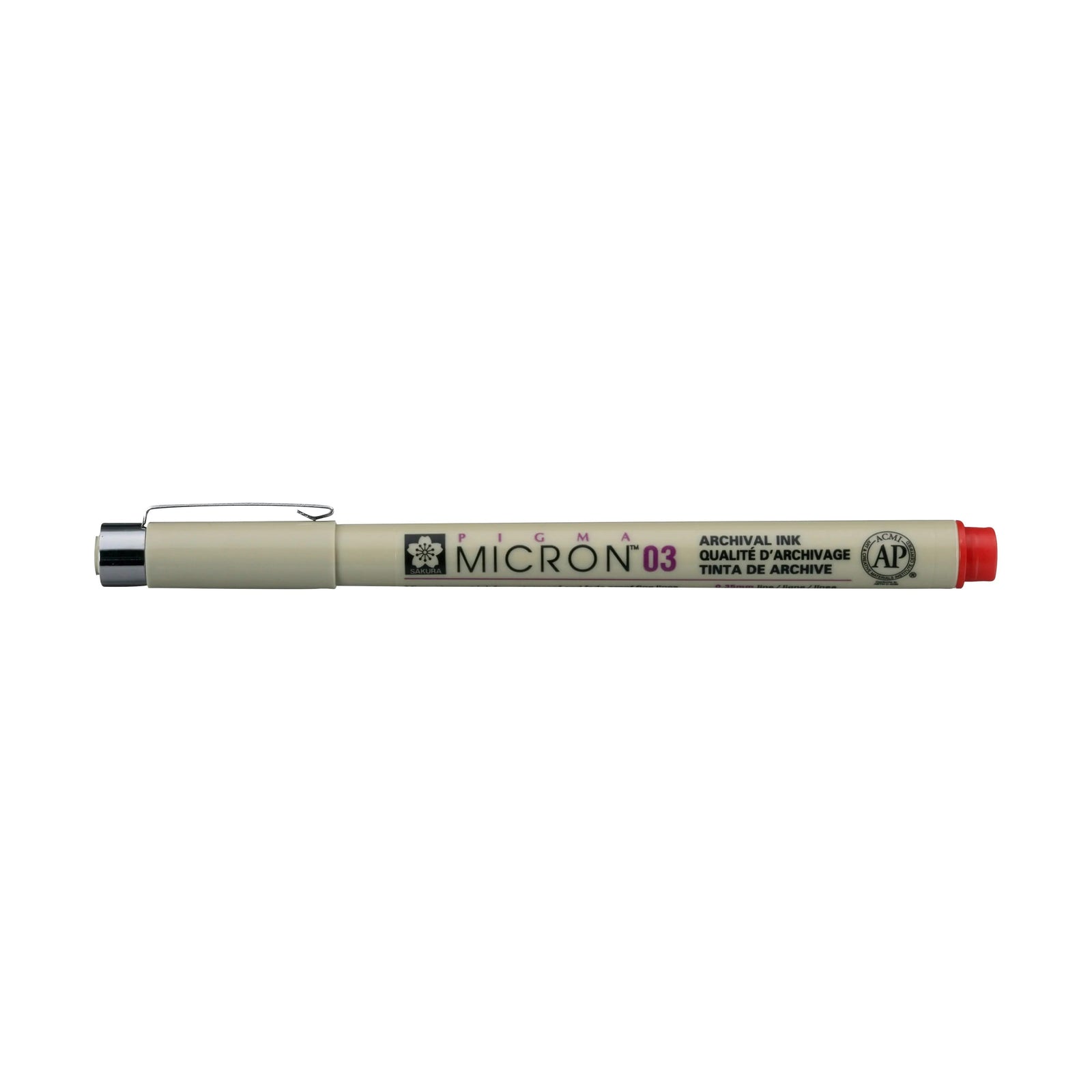 Sakura Pigma Micron 03 - 0.35 mm - Rot - Kidis Art