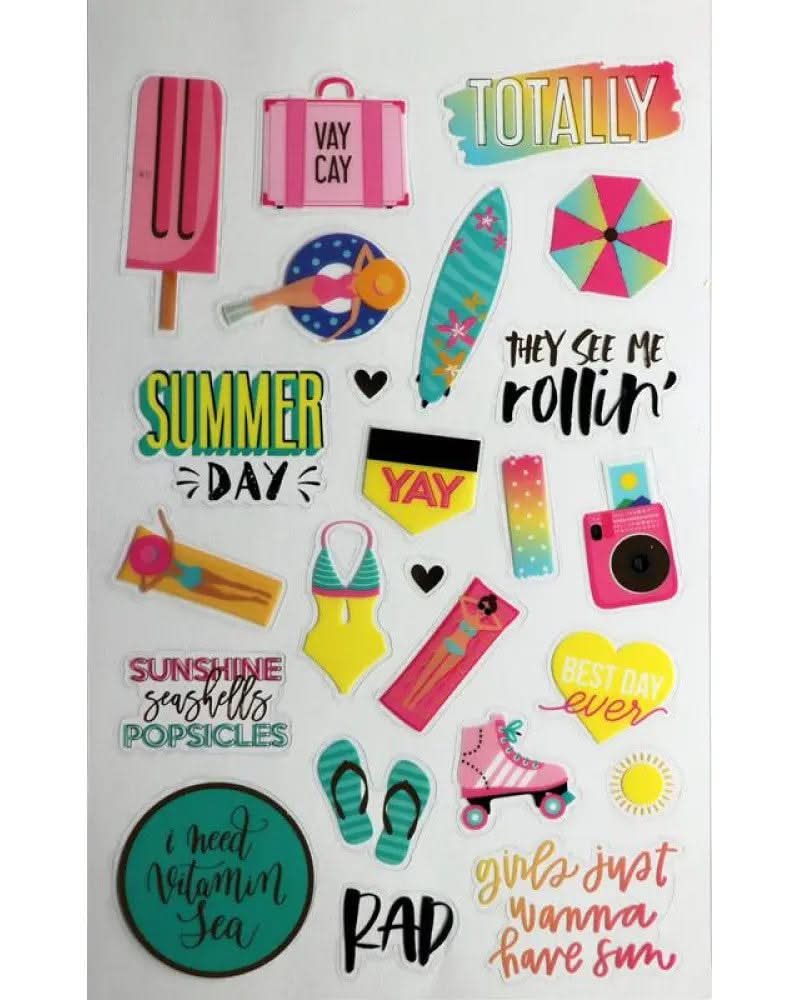 Sticker-Buch, Summer Fun 6 Seiten - Kidis Art