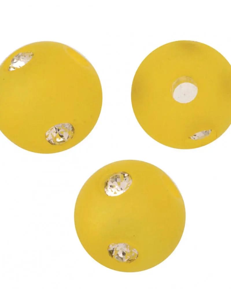 Strassperle 8mm Swarovski gelb matt - Kidis Art
