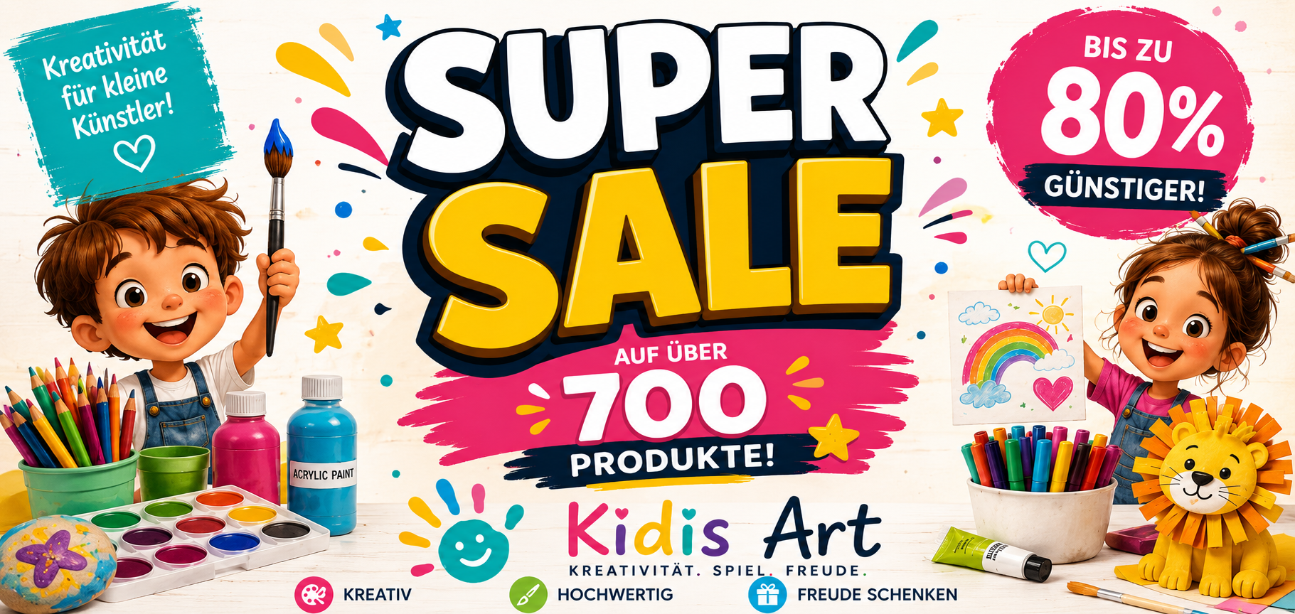Sale-Angebote bei Kidis Art mit Bastelmaterial, Künstlerbedarf und Kreativzubehör