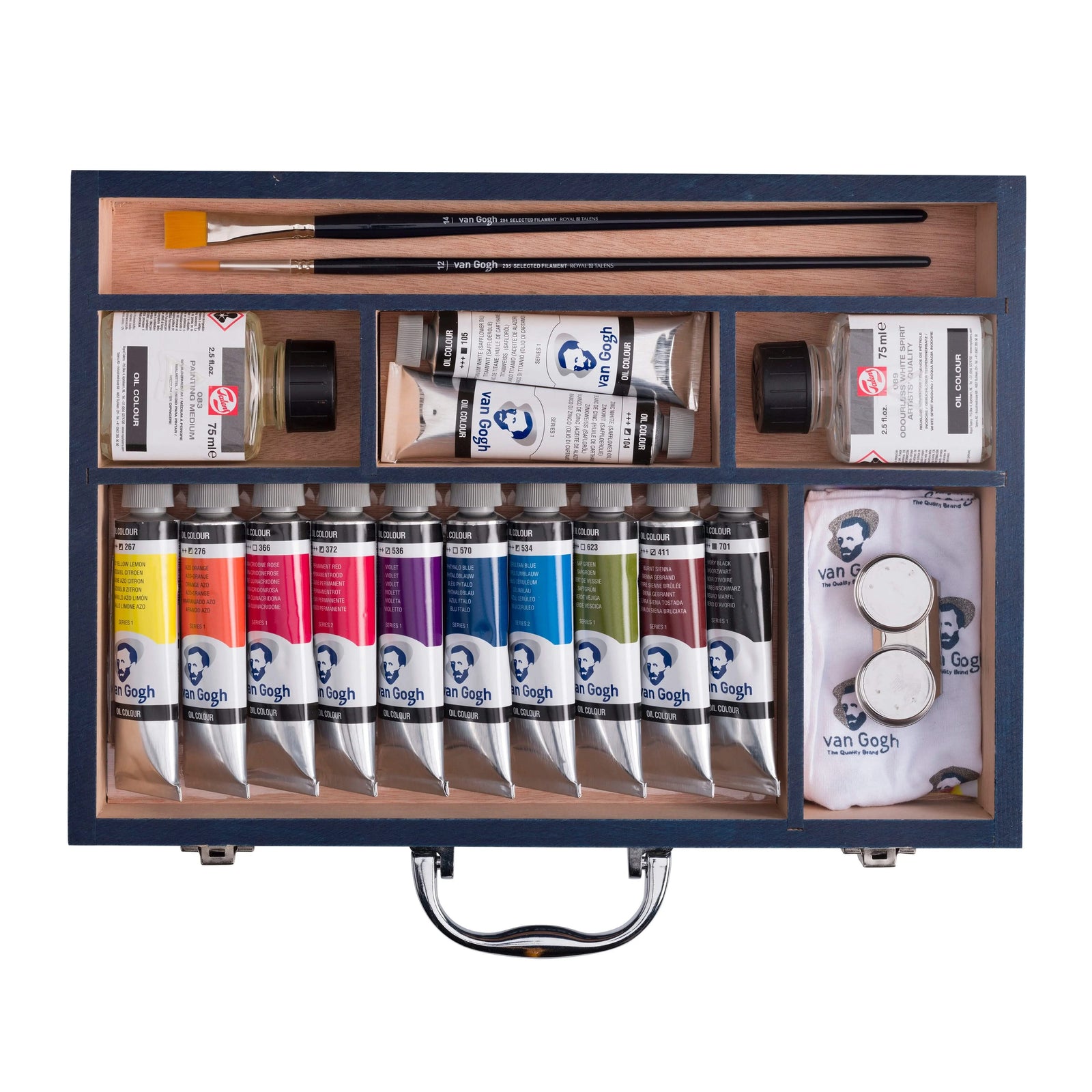 Van Gogh Ölfarben-Starterbox XL | 12 x 40 ml + Zubehör - Kidis Art