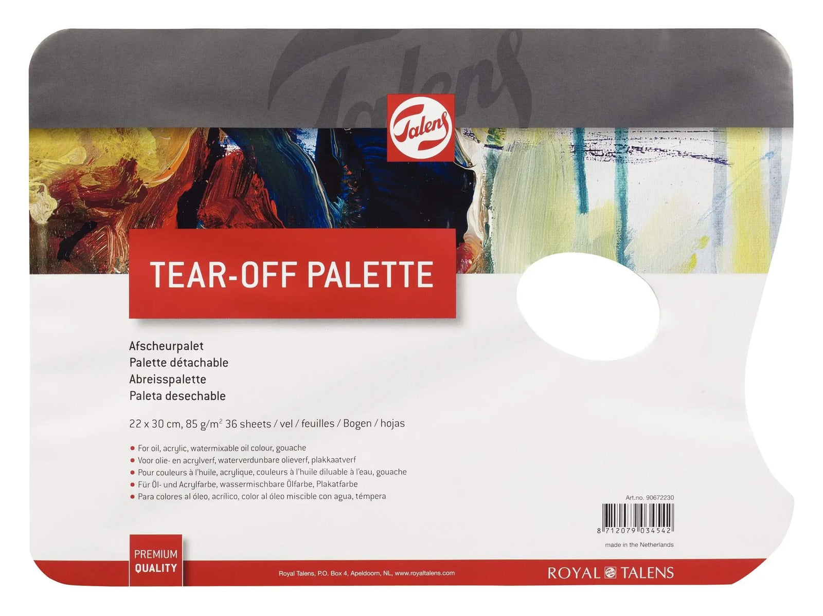 Talens Abreißpalette 22 x 30 cm - Kidis Art