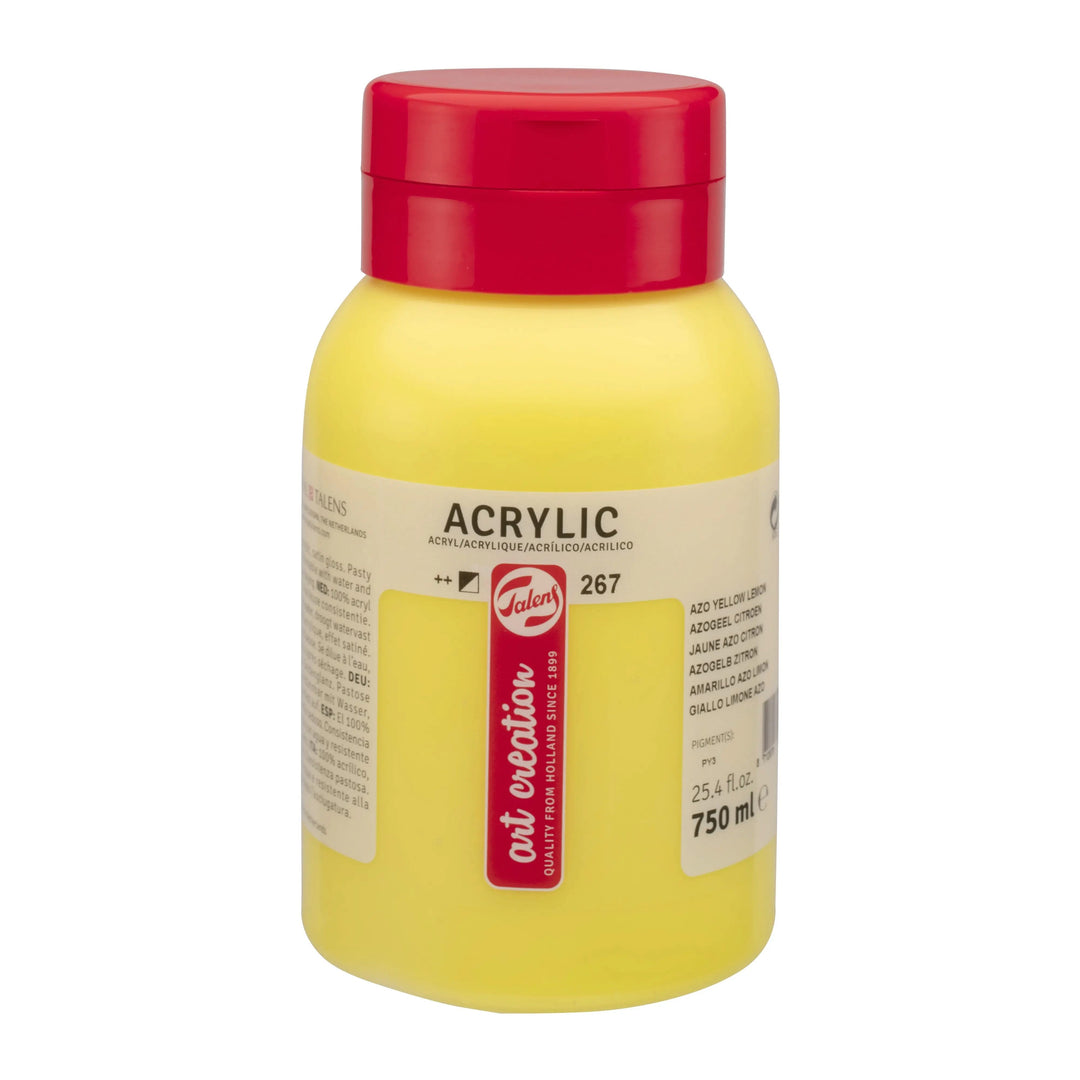 Talens Art Creation Acrylfarbe Flasche 750 ml Azogelb Zitrone 267 - Kidis Art