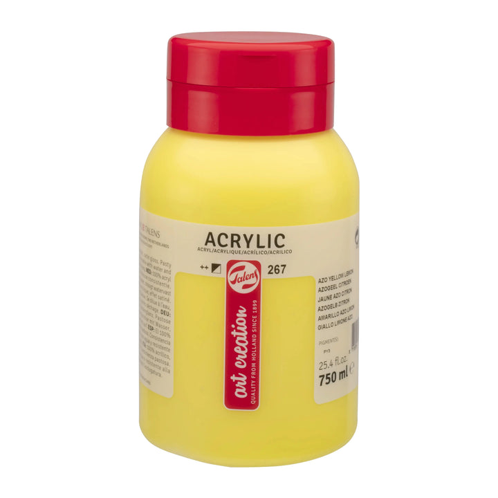 Talens Art Creation Acrylfarbe Flasche 750 ml Azogelb Zitrone 267 - Kidis Art