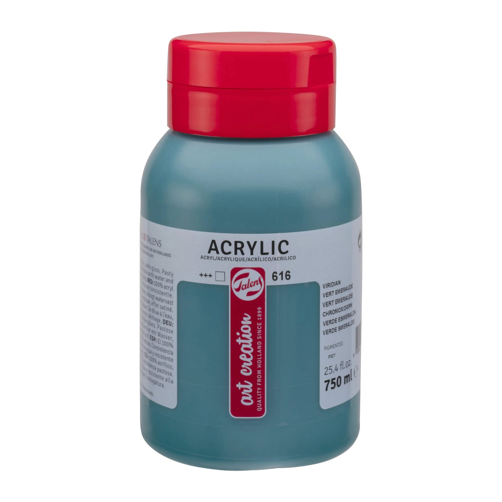 Talens Art Creation Acrylfarbe Flasche 750 ml Chromoxidgrün Feurig 616 - Kidis Art