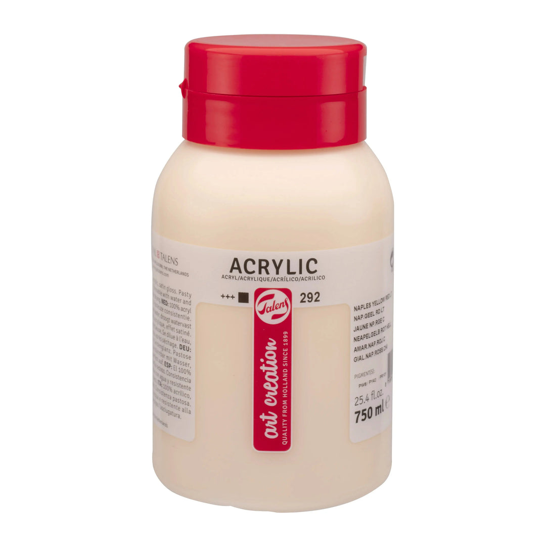Talens Art Creation Acrylfarbe Flasche 750 ml Neapelgelb Rot Hell 292 - Kidis Art