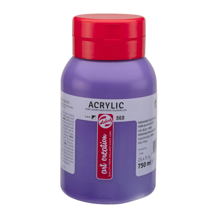 Talens Art Creation Acrylfarbe Flasche 750 ml Permanentblauviolett 568 - Kidis Art