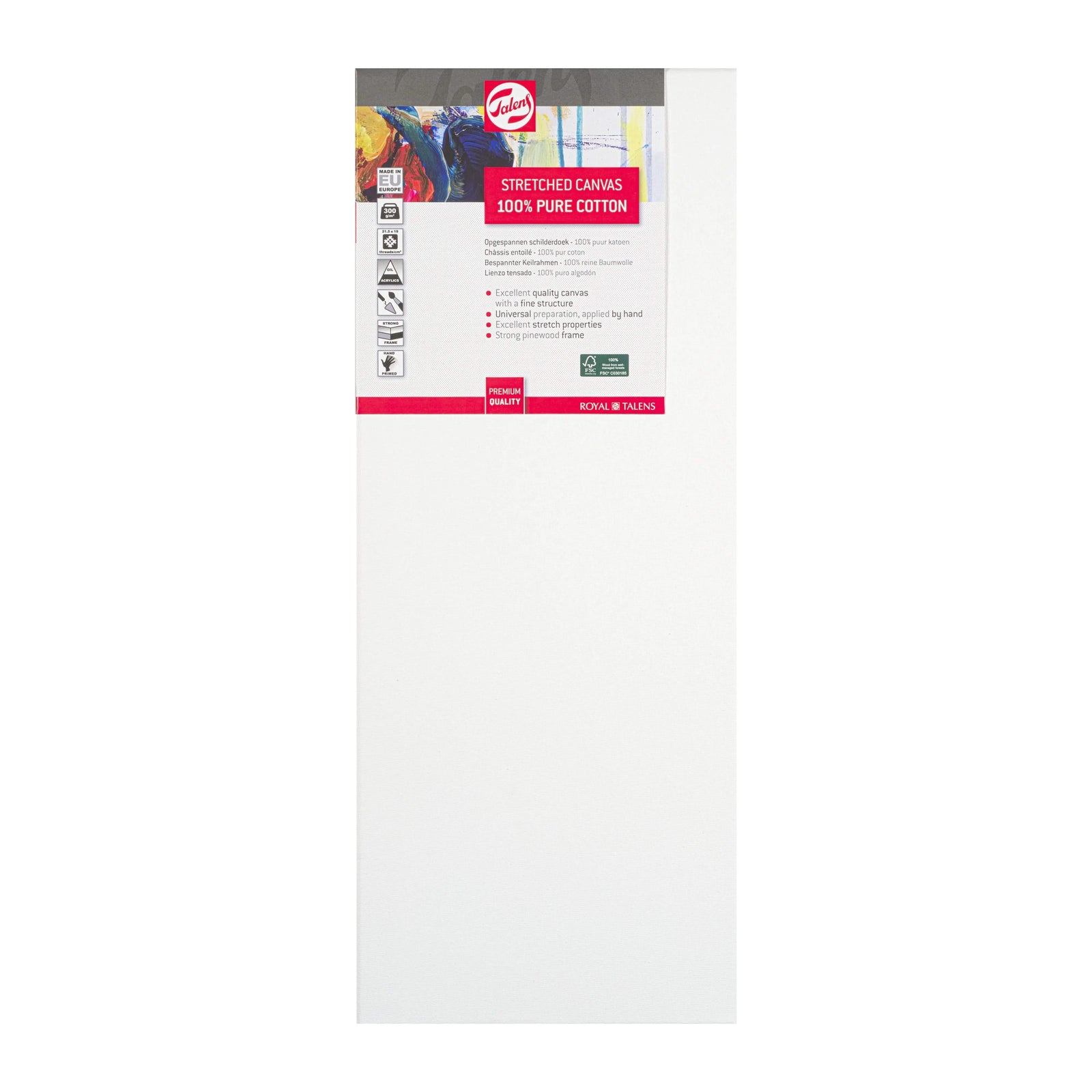 Talens Bespannter Keilrahmen Baumwolle 20 x 50 cm - Kidis Art