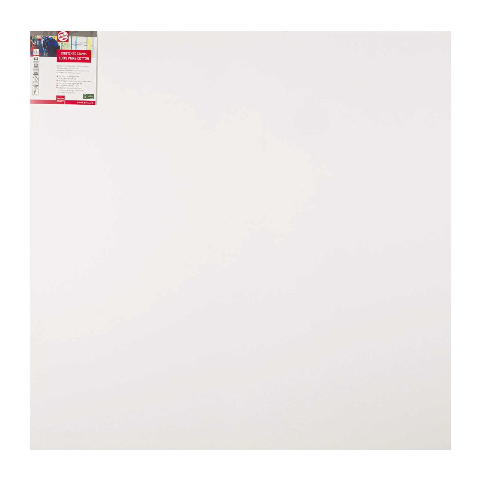 Talens Bespannter Keilrahmen Baumwolle 3D 100 x 100 cm - Kidis Art