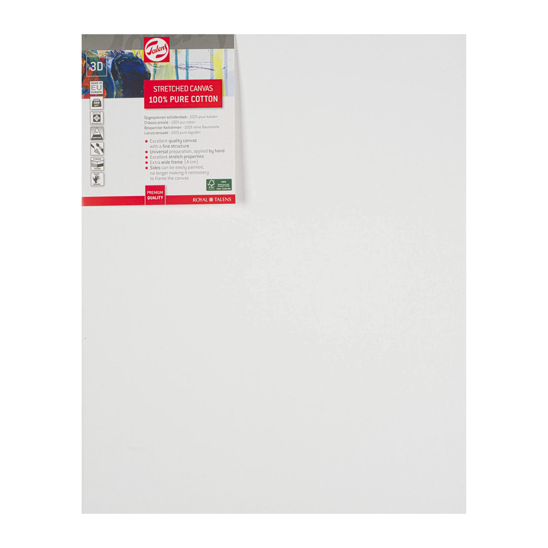 Talens Bespannter Keilrahmen Baumwolle 3D 40 x 50 cm - Kidis Art