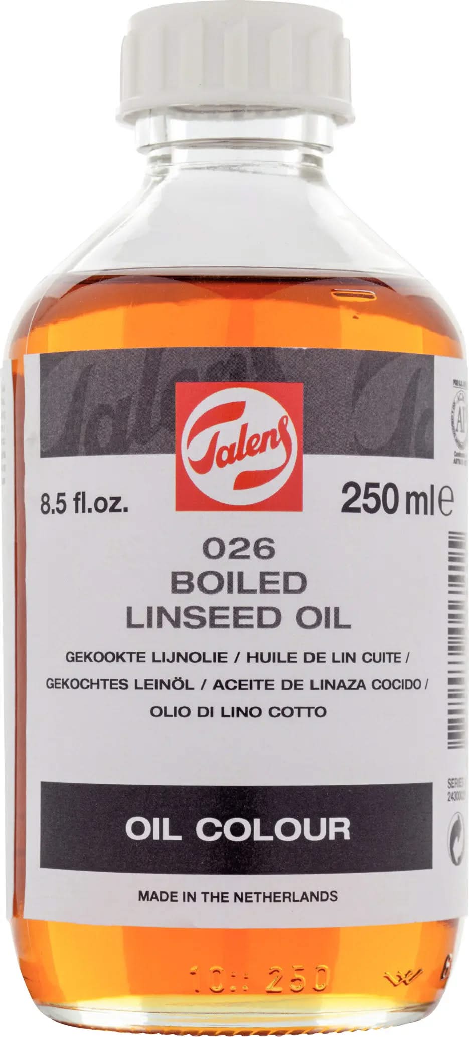 Talens Gekochtes Leinöl 026 Flasche 250 ml - Kidis Art