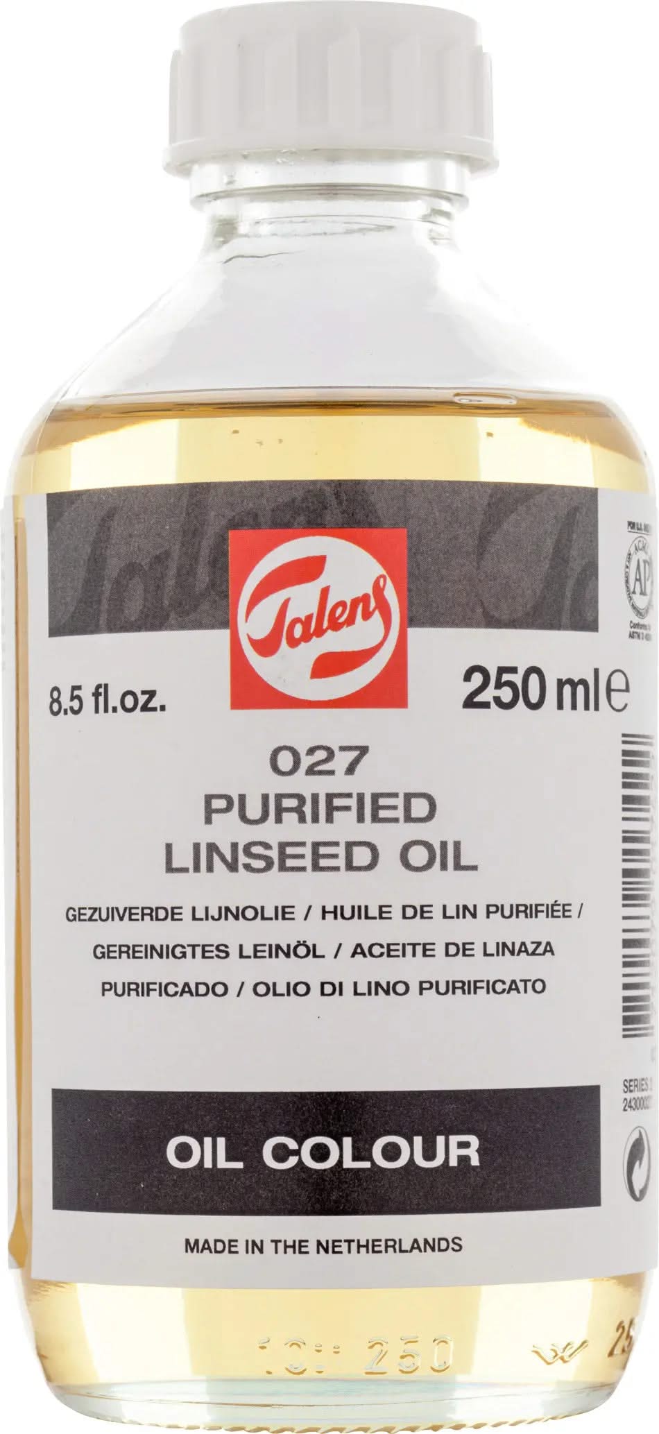Talens Gereinigtes Leinöl 027 Flasche 250 ml - Kidis Art