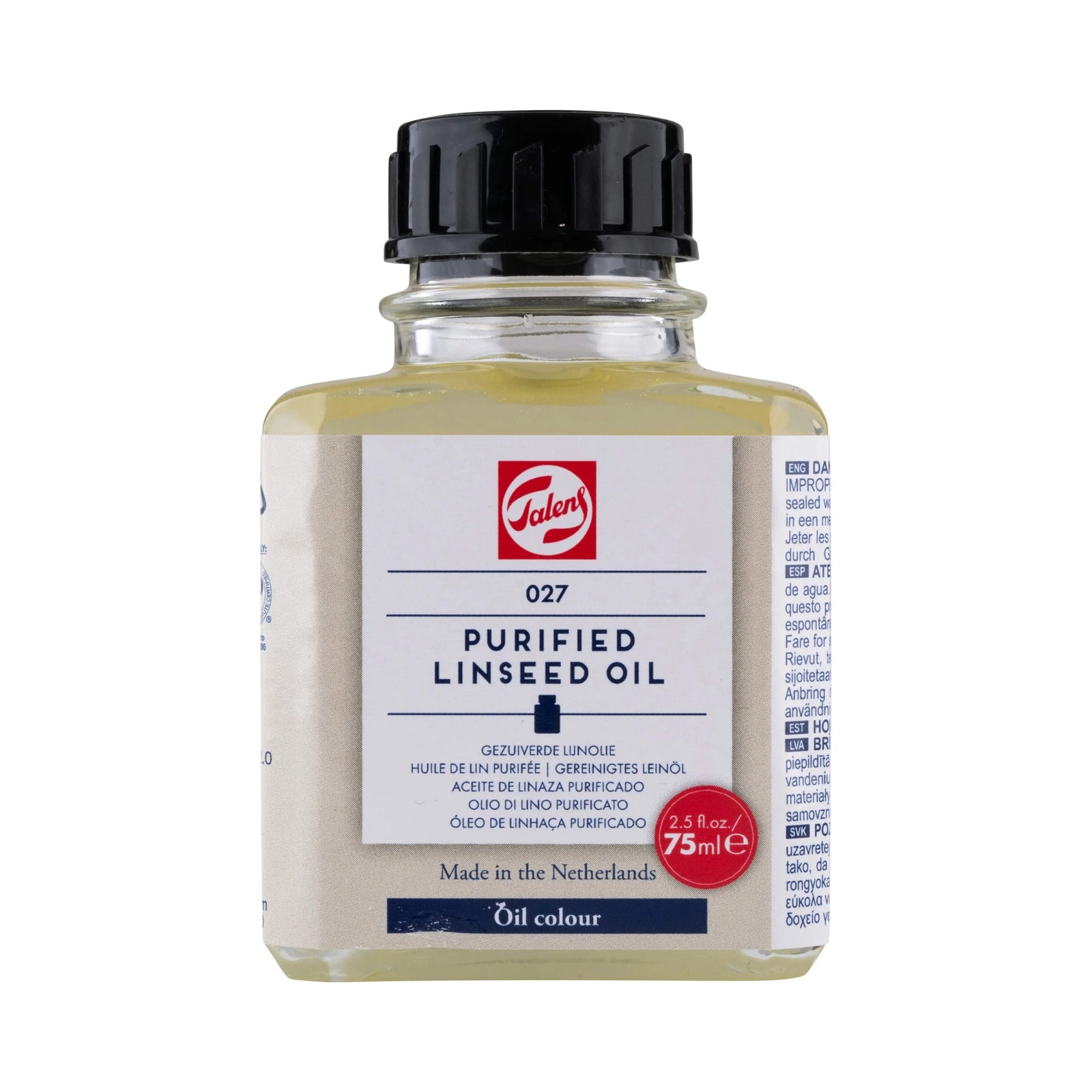 Talens Gereinigtes Leinöl 027 Flasche 75 ml - Kidis Art