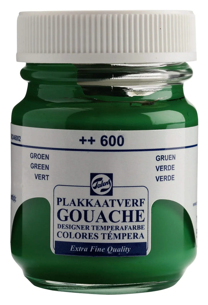 Talens Gouache Extra Fine Quality Flasche 50 ml Grün 600 - Kidis Art