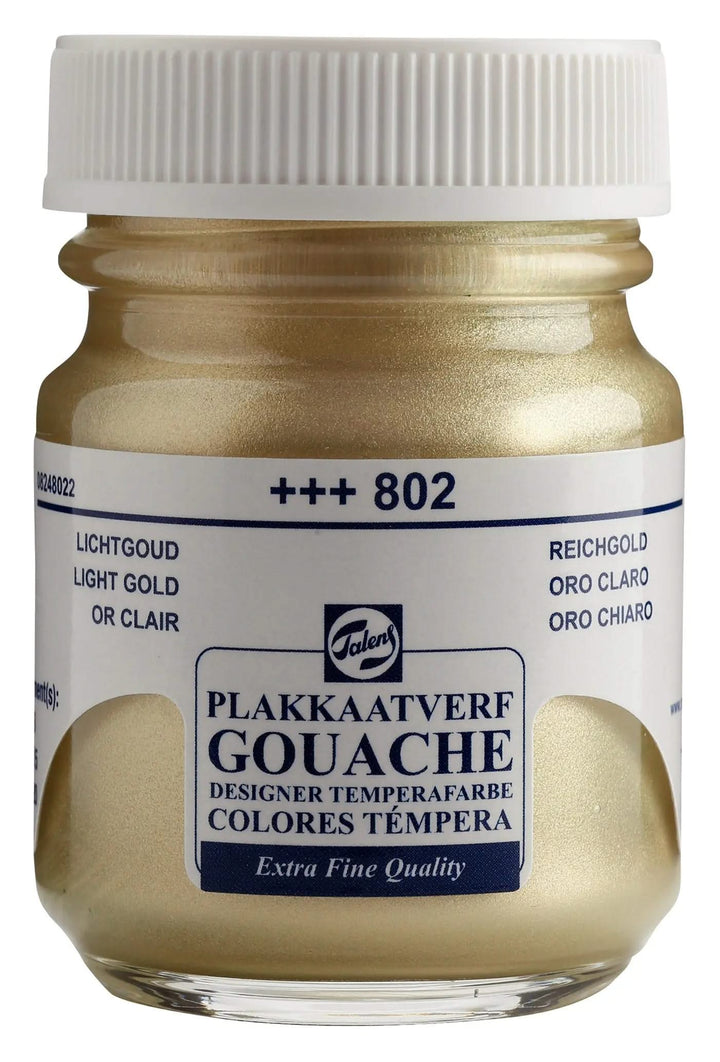 Talens Gouache Extra Fine Quality Flasche 50 ml Reichgold 802 - Kidis Art