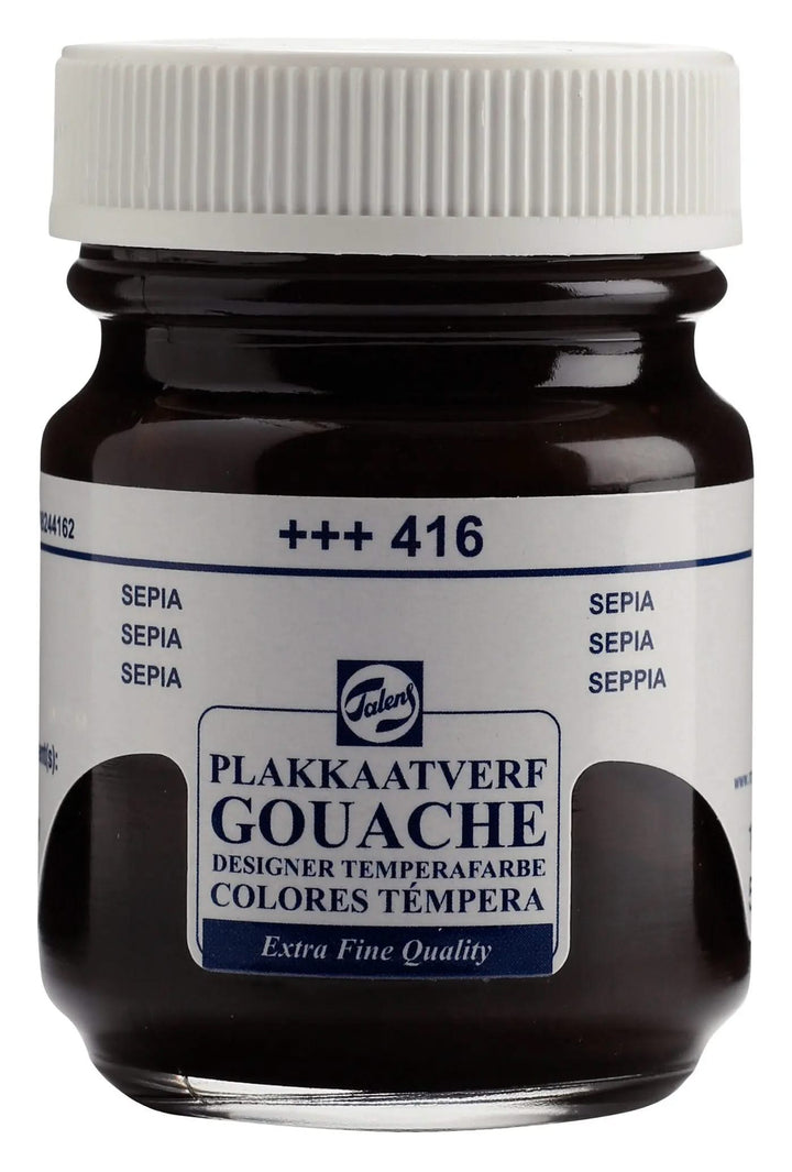 Talens Gouache Extra Fine Quality Flasche 50 ml Sepia 416 - Kidis Art