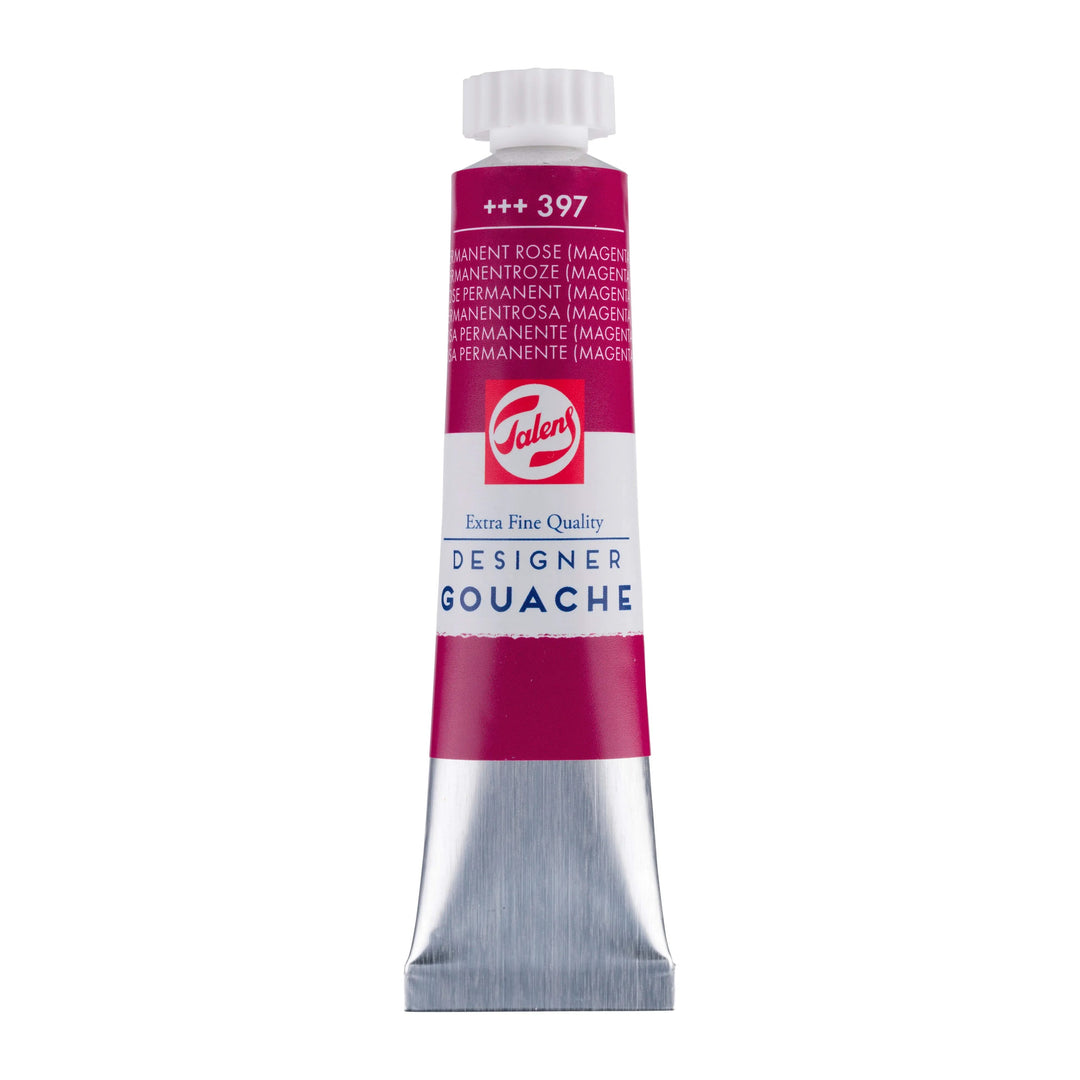 Talens Gouache Extra Fine Quality Tube 20 ml Permanentrosa (Magenta) 397 - Kidis Art