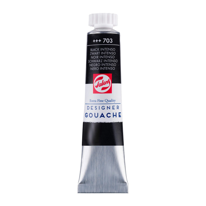 Talens Gouache Extra Fine Quality Tube 20 ml Schwarz Intenso 703 - Kidis Art