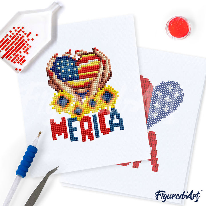 Mini-Serie Diamond Painting – Amerika - Kidis Art