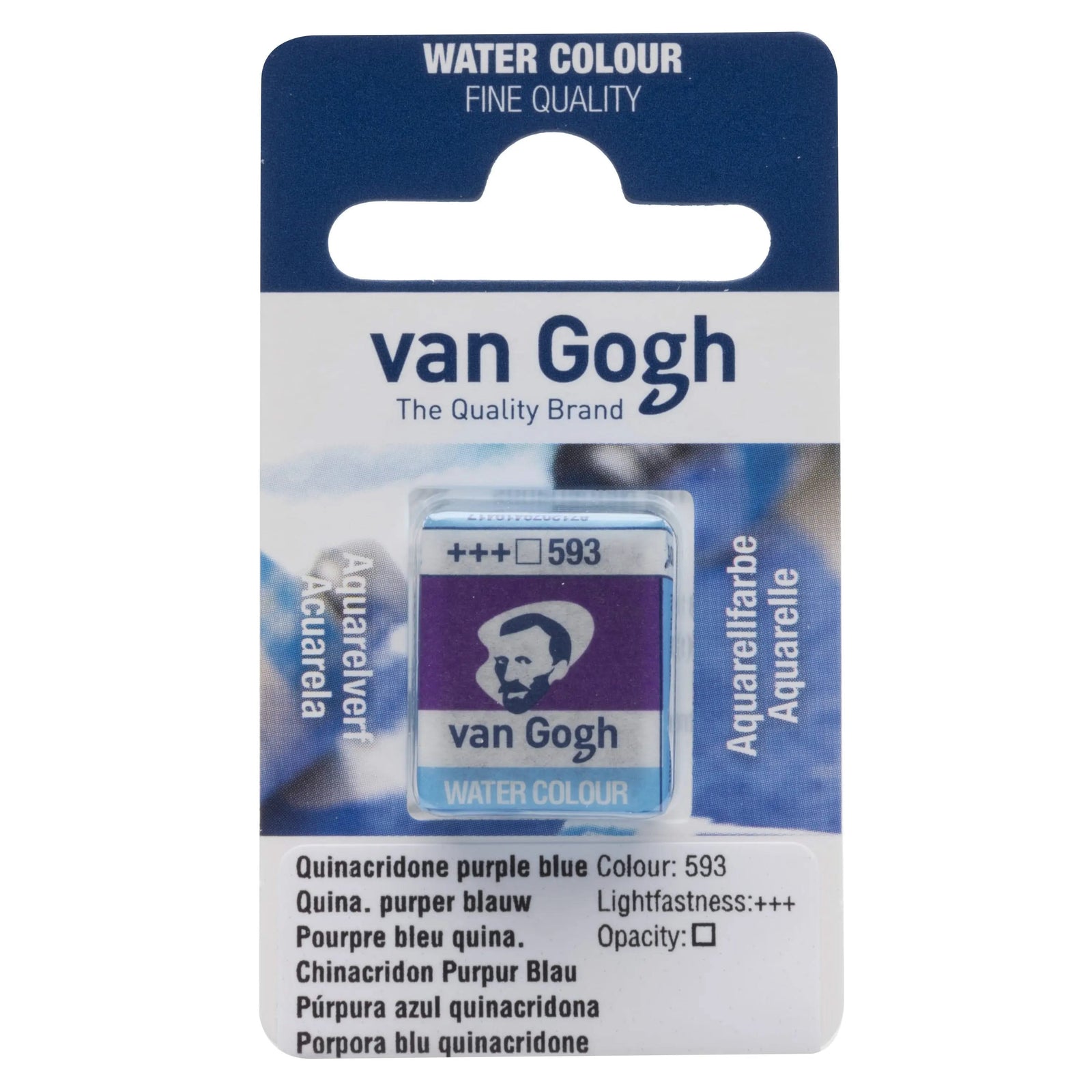 Van Gogh Aquarellfarbe Näpfchen Chinacridonpurpur Blau 593 - Kidis Art