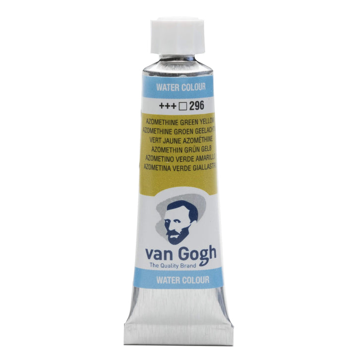 Van Gogh Aquarellfarbe Tube 10 ml Azomethin Grün Gelb 296 - Kidis Art