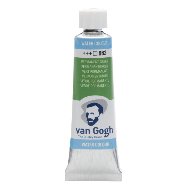 Van Gogh Aquarellfarbe Tube 10 ml Permanentgrün 662 - Kidis Art