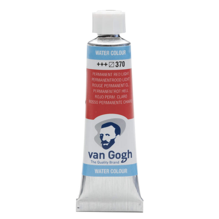 Van Gogh Aquarellfarbe Tube 10 ml Permanentrot Hell 370 - Kidis Art