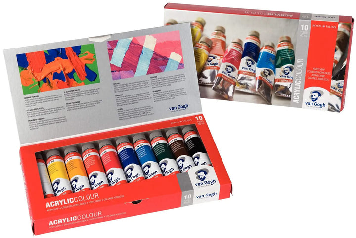 Van Gogh Basis-Set Acrylfarbe mit 10 Farben in 40 ml-Tuben - Kidis Art