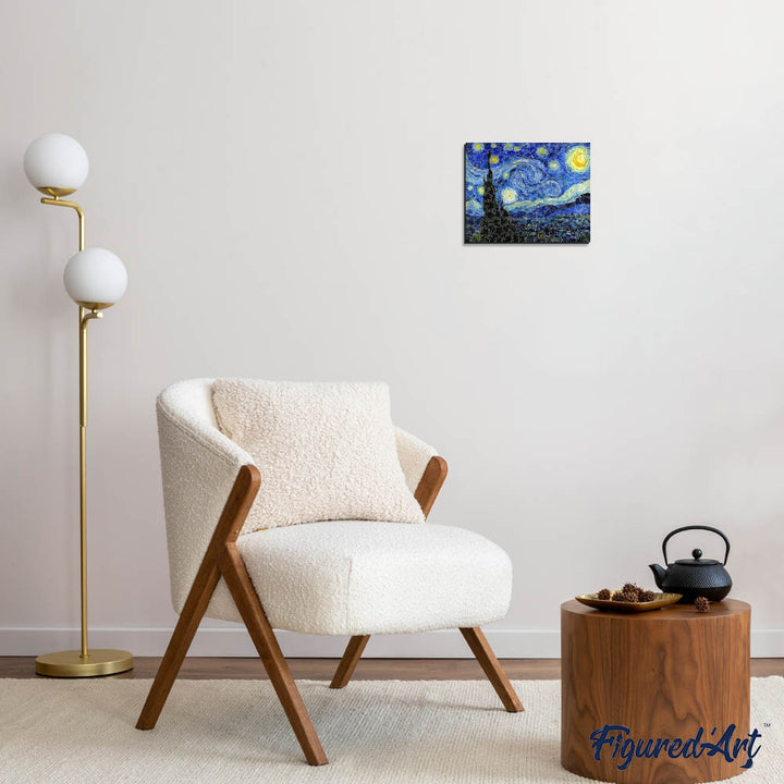 Holzpuzzle 2D Design - Sternennacht von Van Gogh - Kidis Art