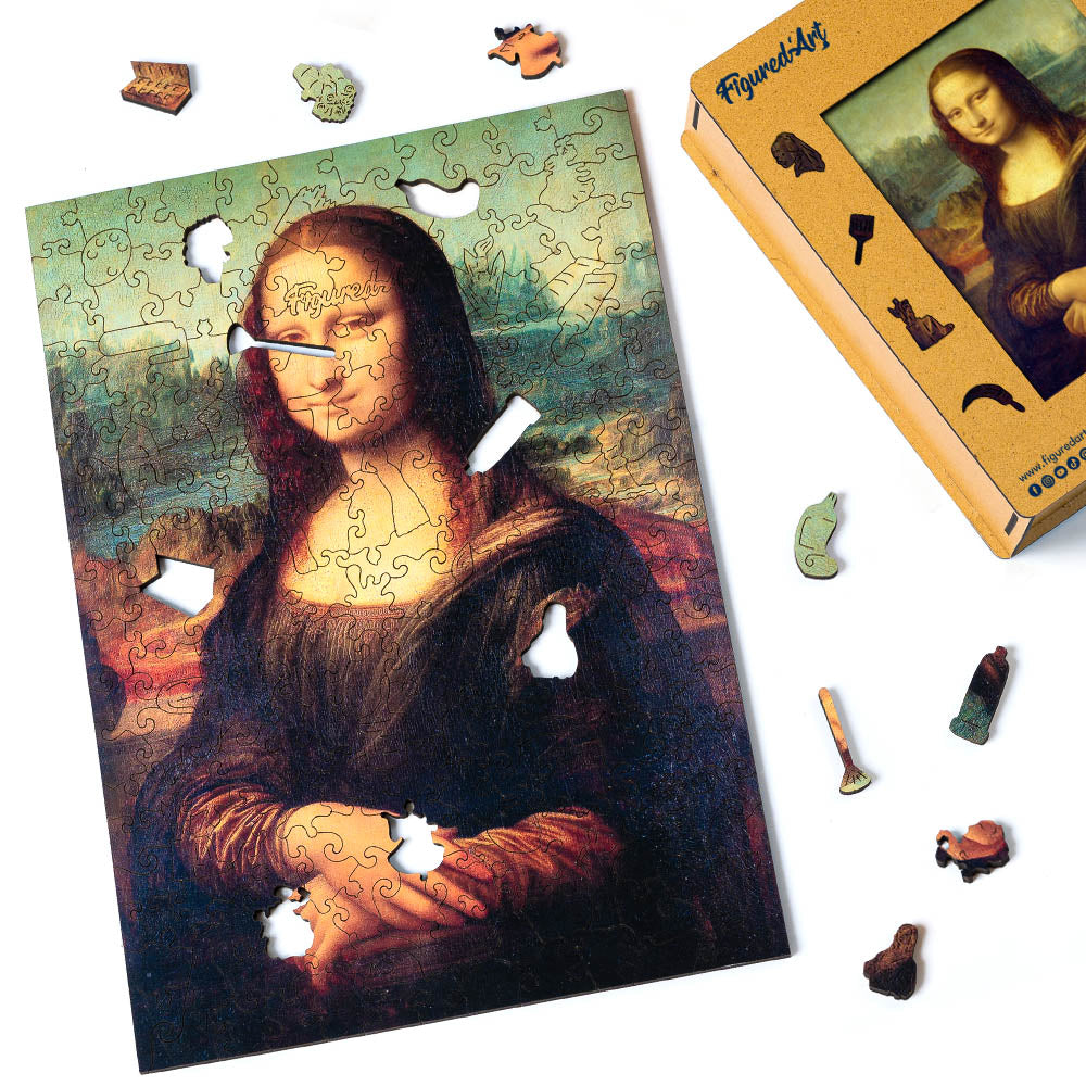 Holzpuzzle 2D Design – Mona Lisa von Leonardo da Vinci - Kidis Art