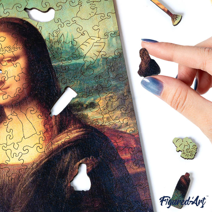 Holzpuzzle 2D Design – Mona Lisa von Leonardo da Vinci - Kidis Art