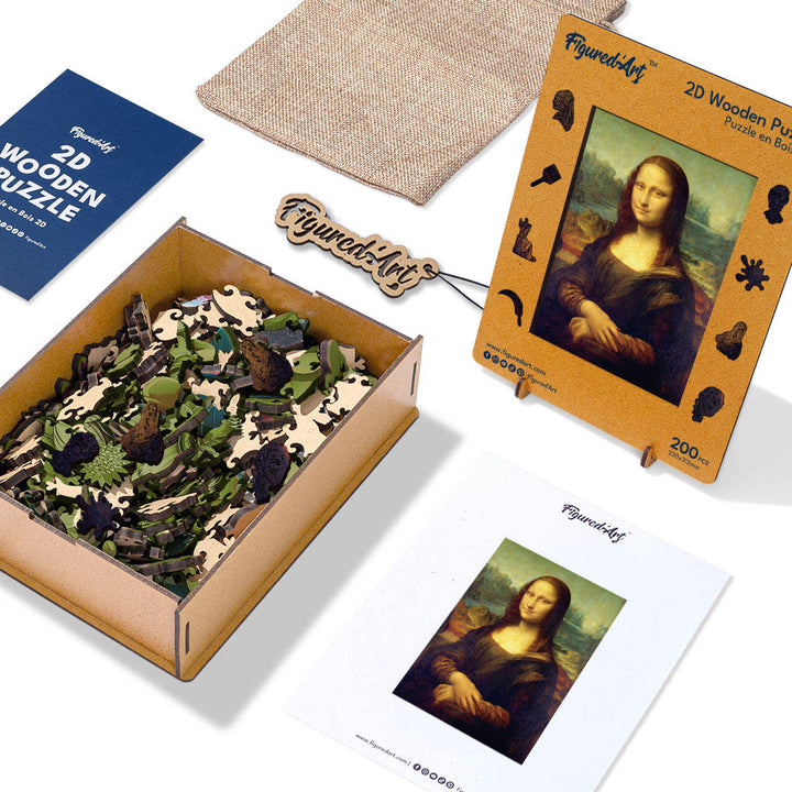 Holzpuzzle 2D Design – Mona Lisa von Leonardo da Vinci - Kidis Art
