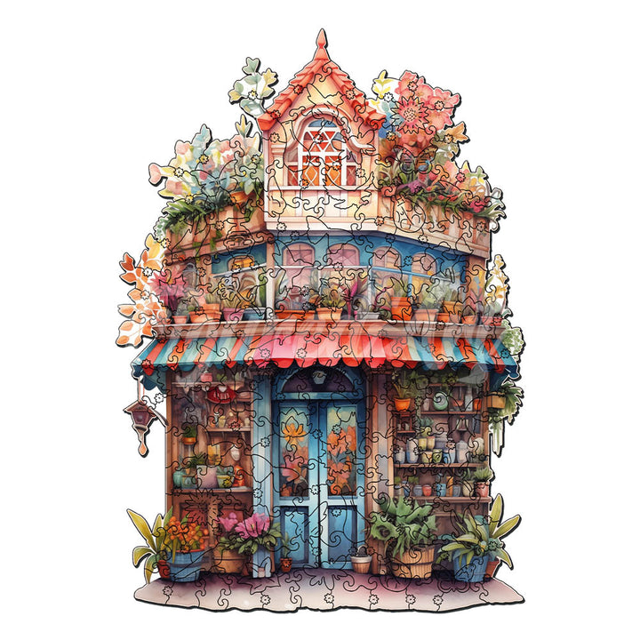 Holzpuzzle 2D Design Verspielter Florist - Kidis Art