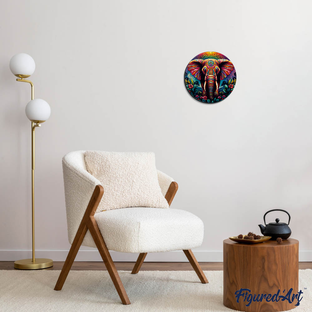 Holzpuzzle 2D Design – Tribal-Elefant - Kidis Art