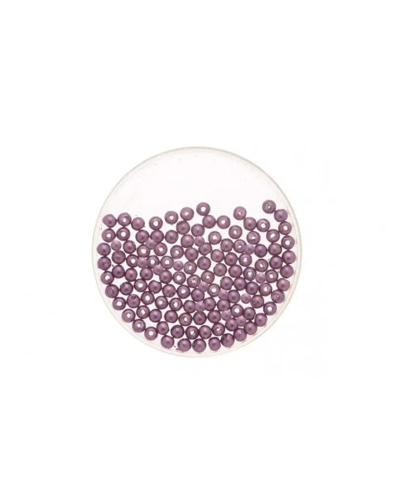 Wachsperlen lila 6mm 60St - Kidis Art