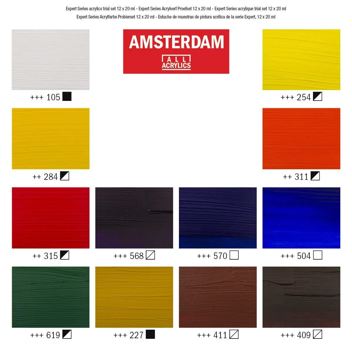 Amsterdam Expert Series Acrylfarbe Probierset | 12 x 20 ml Sale - Kidis Art