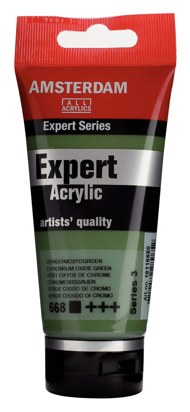 Amsterdam Expert Series Acrylfarbe Tube 75 ml Chromoxidgrün 668 - Kidis Art