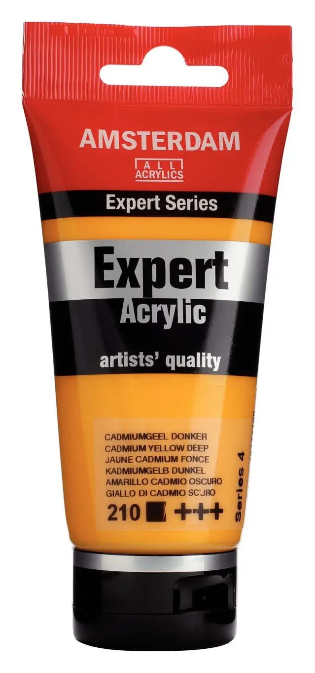 Amsterdam Expert Series Acrylfarbe Tube 75 ml Kadmiumgelb Dunkel 210 - Kidis Art