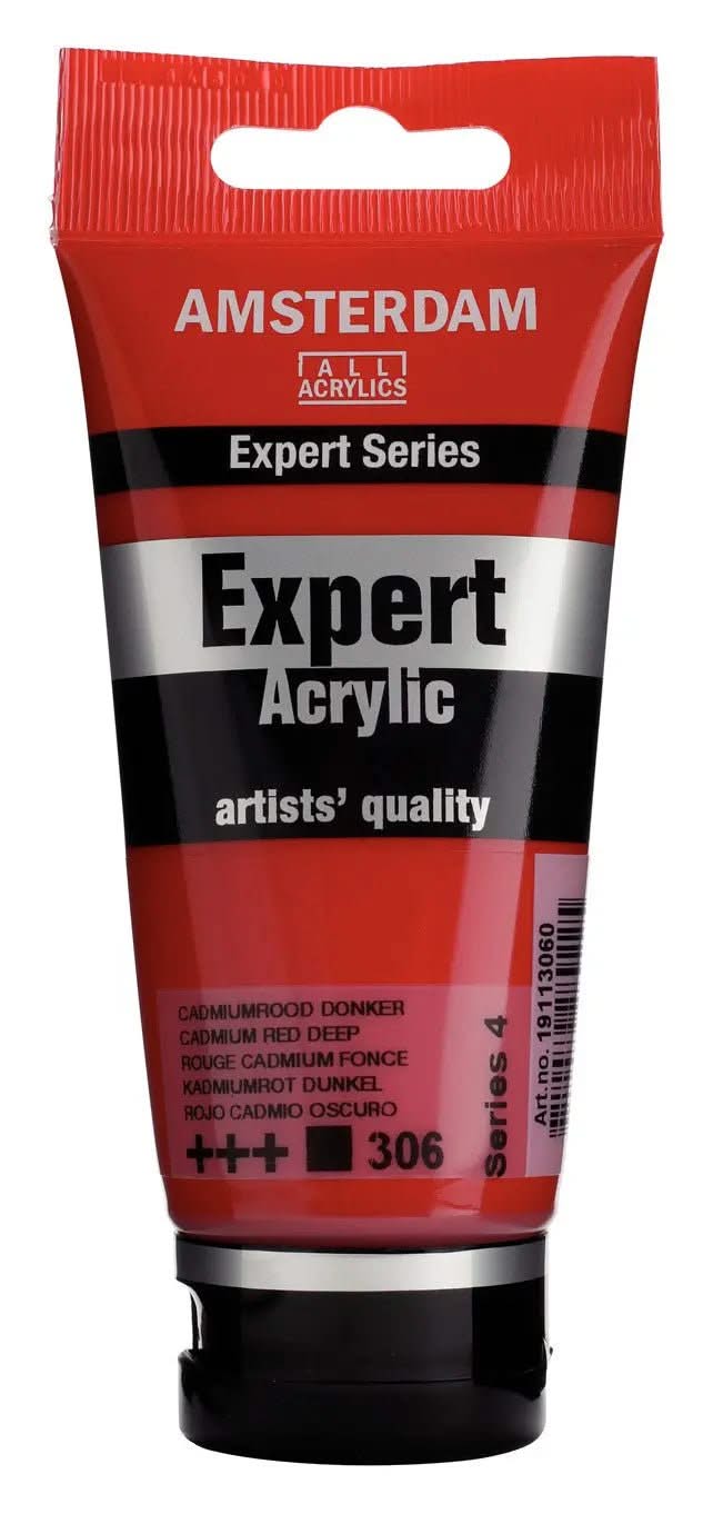 Amsterdam Expert Series Acrylfarbe Tube 75 ml Kadmiumrot Dunkel 306 - Kidis Art