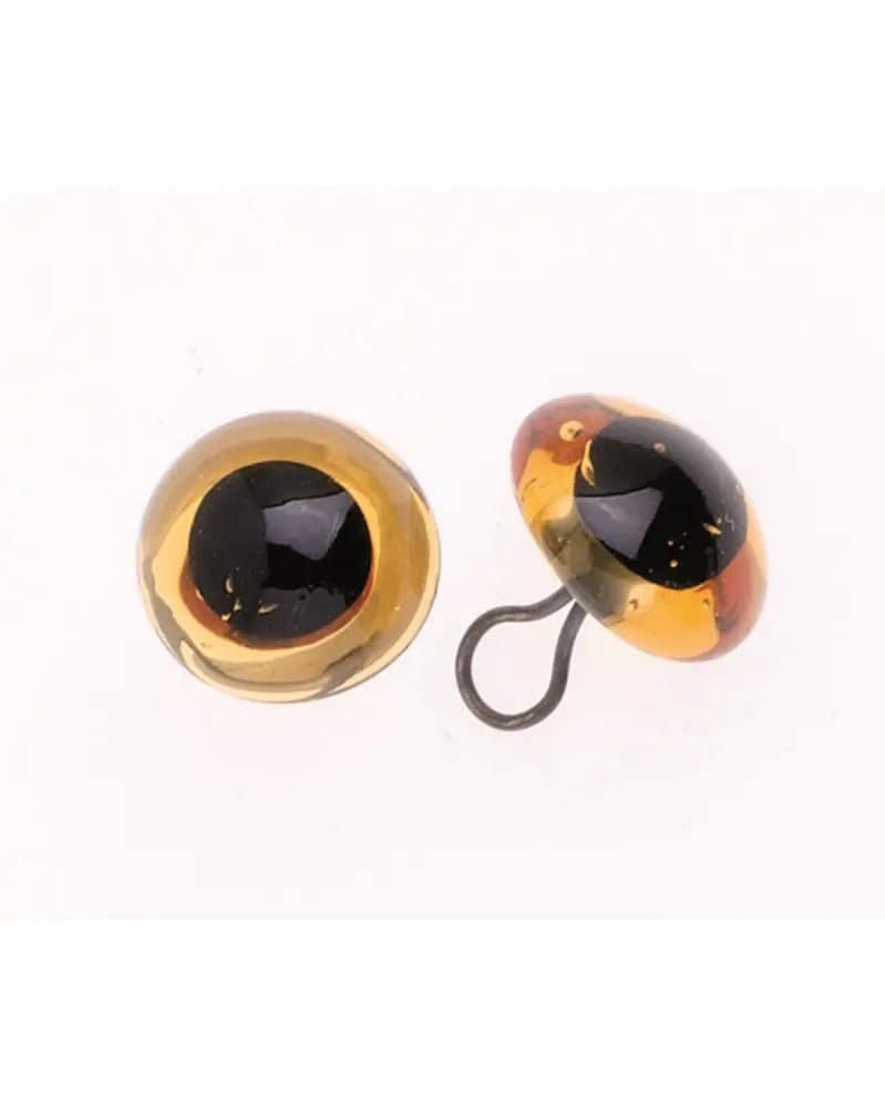 Augen Glas/Oese bernstein 14mm, 50 Stück - Kidis Art