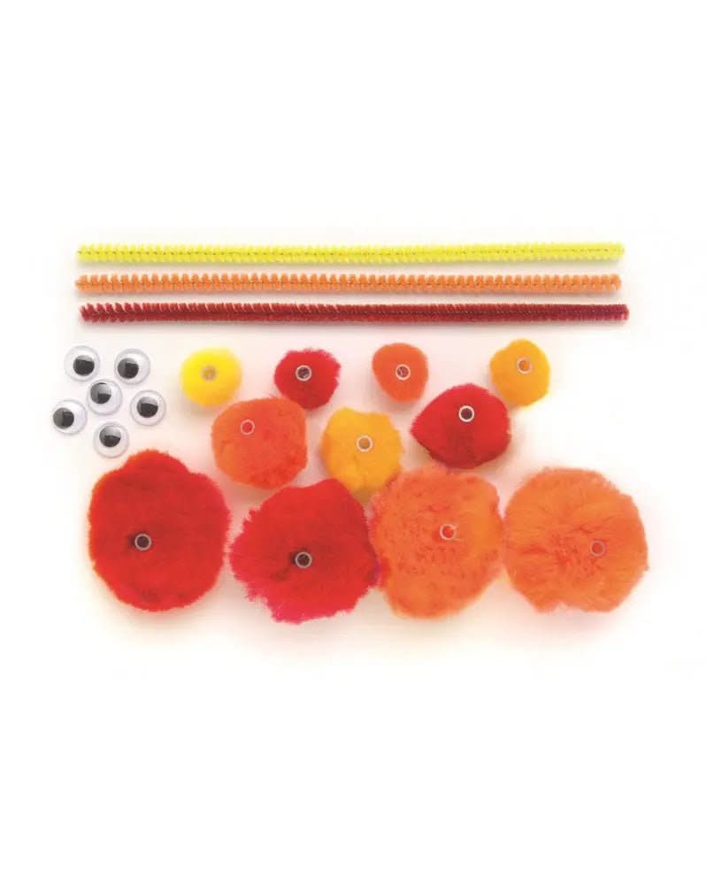 Bastelset Basic 56-teilig, rot mix 100% Acryl - Kidis Art