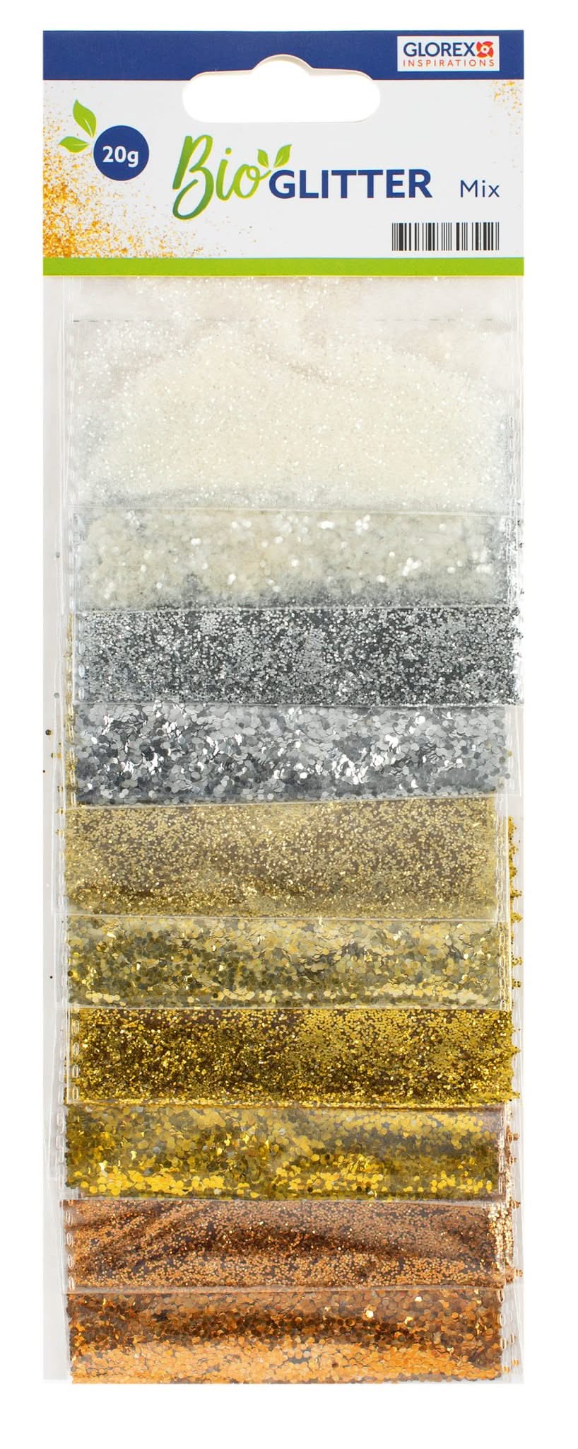 Bio Glitter, mix 2x5 Farben, 20g - Kidis Art