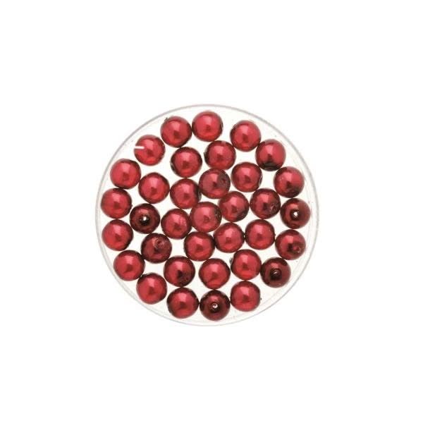 Böhmische Glasperle 4mm Wachs siam 75St - Kidis Art