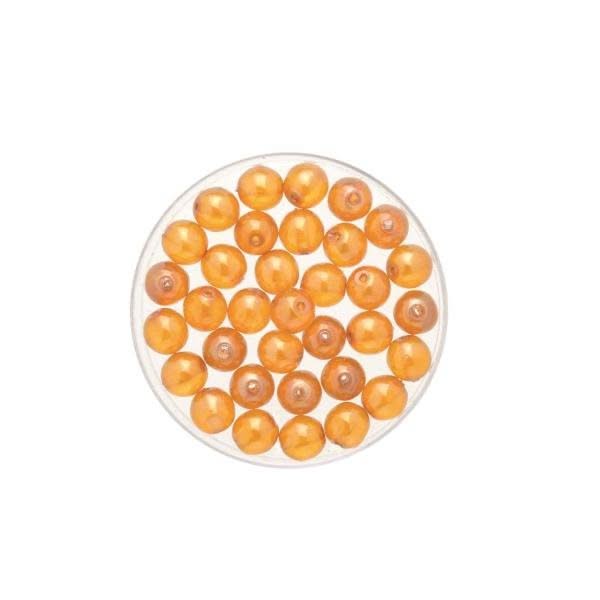Böhmische Glasperle 6mm Wachs topaz 50St - Kidis Art