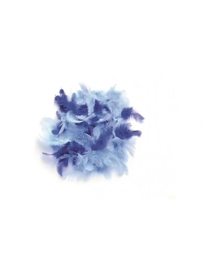 Deco-Federn blau-sortiert 2g - Kidis Art