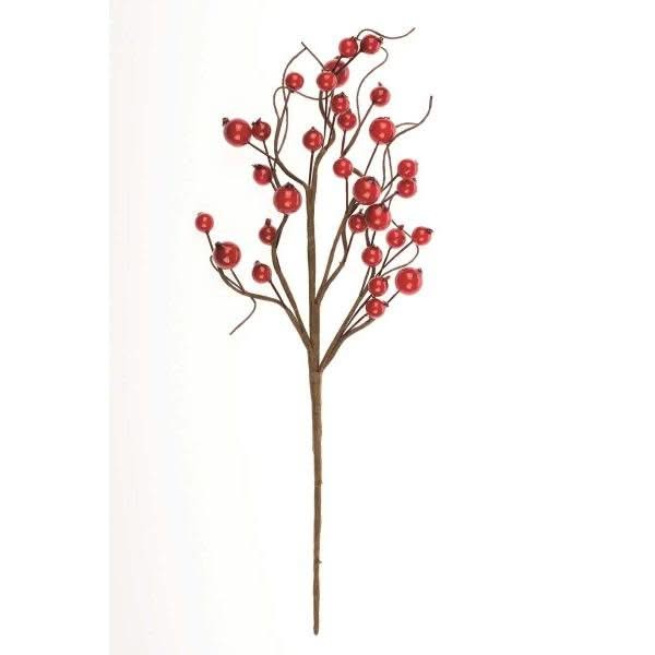 Deko-Beerenzweige, rot/braun 30cm - Kidis Art