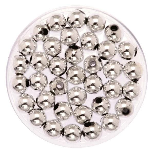 Dekoperlen 75 g 10mm silberfarben - Kidis Art