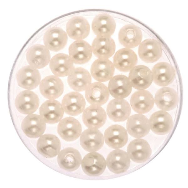 Dekoperlen 75 g 10mm weiss - Kidis Art