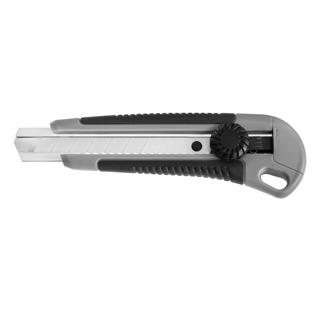 WESTCOTT Cutter "Professional" Klinge 18mm Soft Grip grau/schwarz inkl. 2 Ersatzklingen