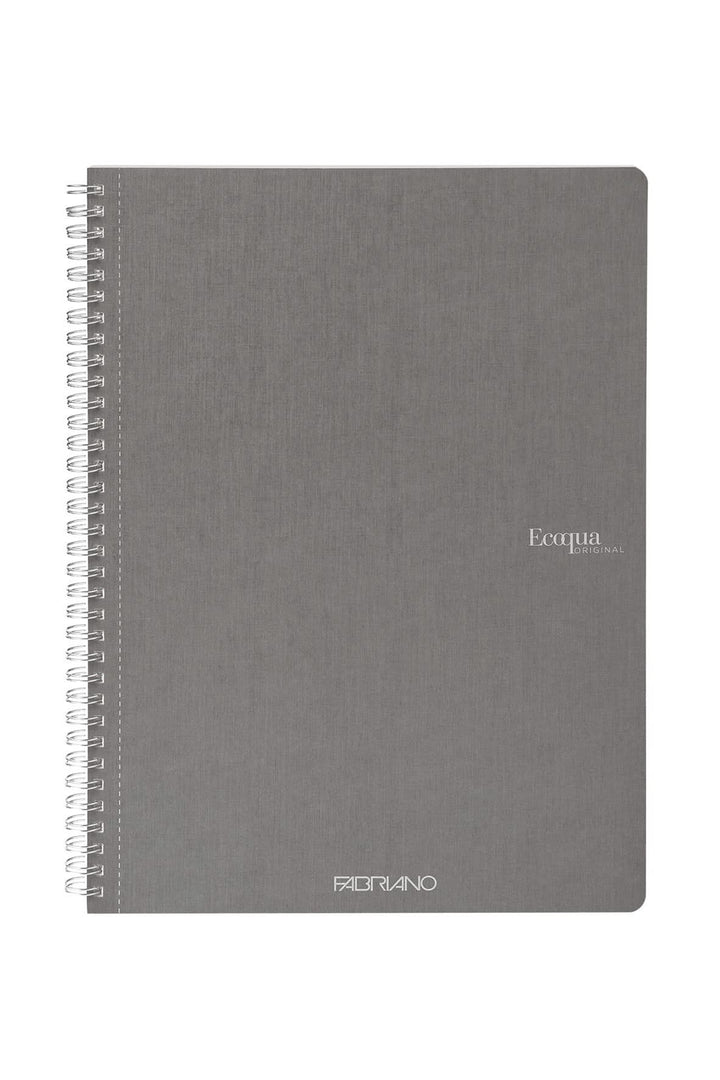 Fabriano Ecoqua Notizheft - antracite - A4 - kariert - Spirale - Kidis Art